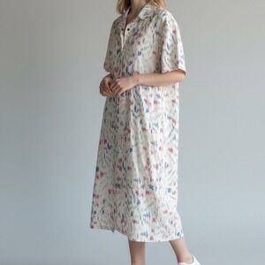 Humanoid Abstract Collared Shirt Dress Tunic